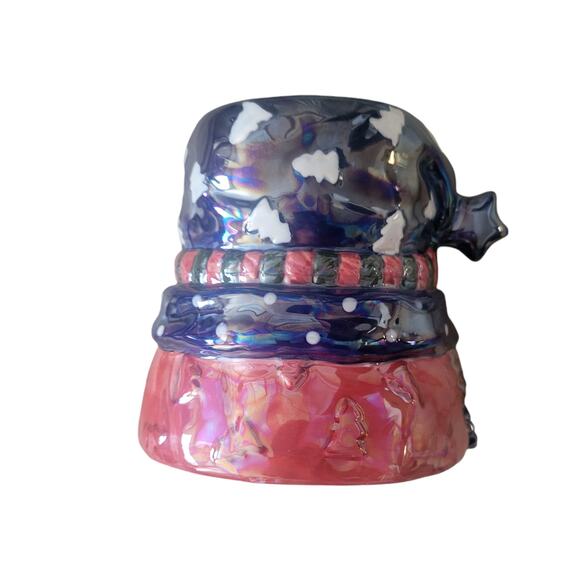 Christmas Jolly Snowman Ceramic Candle Style Eyes by Baum Bros Never used! VTG - Picture 2 of 8